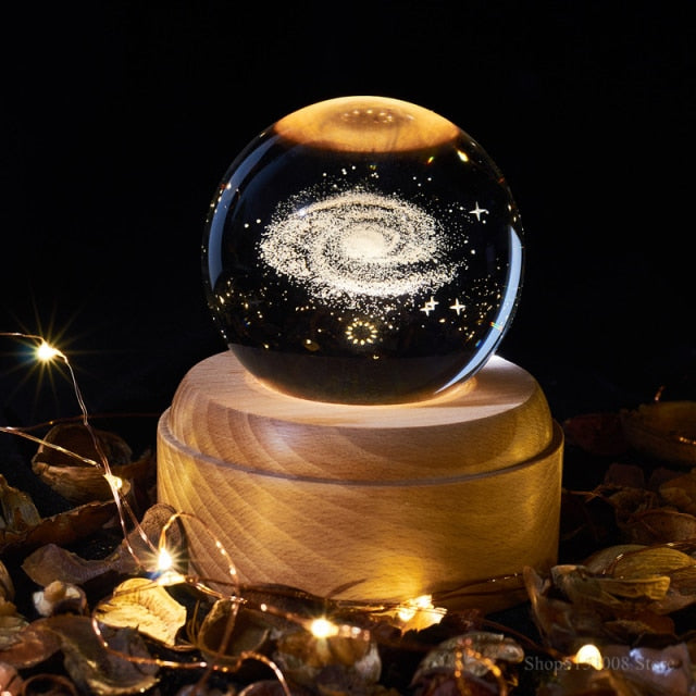 3D rotierende Kristall-Universum-Musik-LED-Leuchte