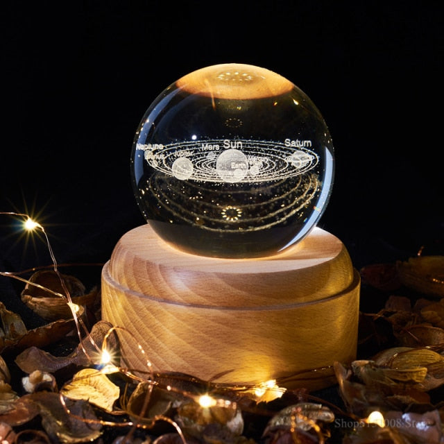 3D rotierende Kristall-Universum-Musik-LED-Leuchte