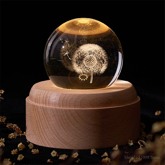 3D rotierende Kristall-Universum-Musik-LED-Leuchte