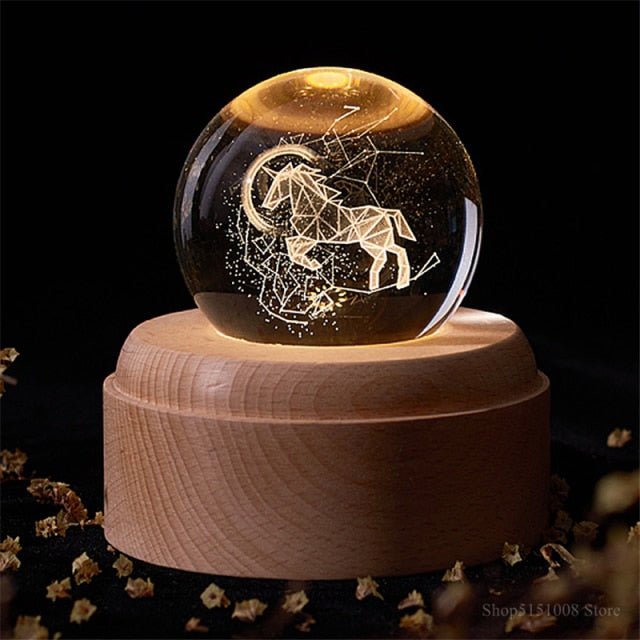 3D rotierende Kristall-Universum-Musik-LED-Leuchte