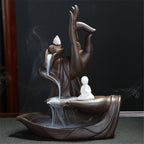Buddha-Hand-Räuchergefäß für Rückfluss-Räucherkegel