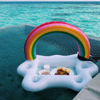 Rainbow Cloud Inflatable Pool Float