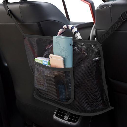 Auto-Netztasche als Handtaschenhalter