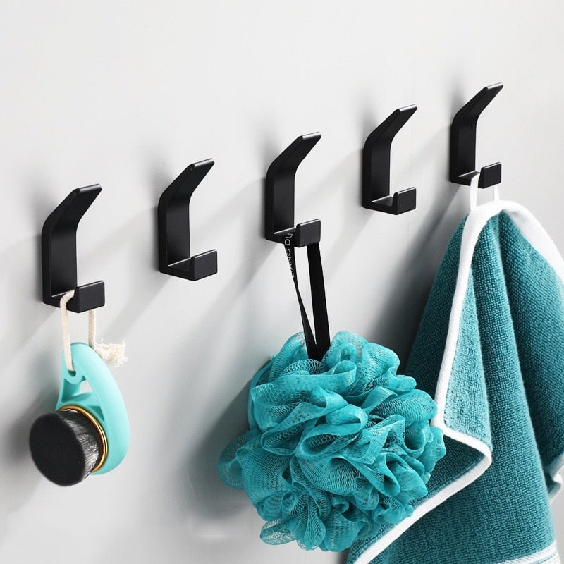 Aviro Aluminium-Wandhaken – Modernes Set in Schwarz/Weiß