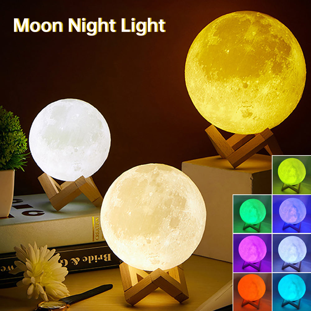 3D-Mond-Nachtlicht mit Touch-Schalter und Akku