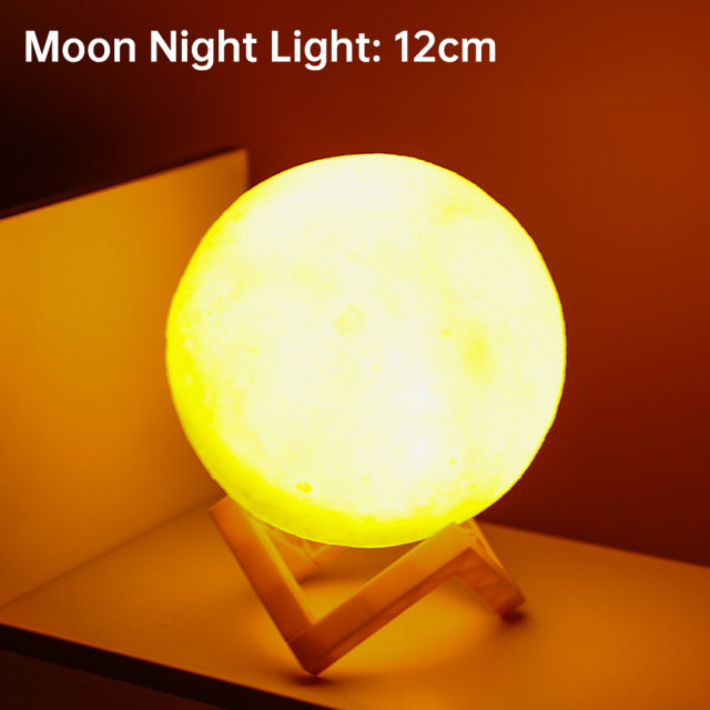 3D-Mond-Nachtlicht mit Touch-Schalter und Akku