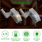 10er-Set LED-Scharnier-Sensorleuchten für Kleiderschränke