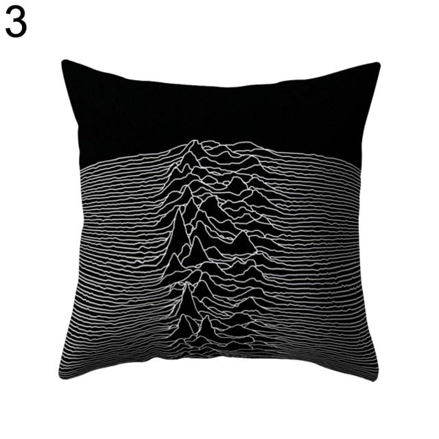 Black and White Geometric Home Pillow Case