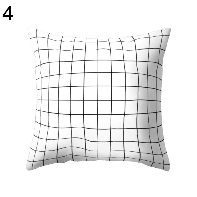 Black and White Geometric Home Pillow Case