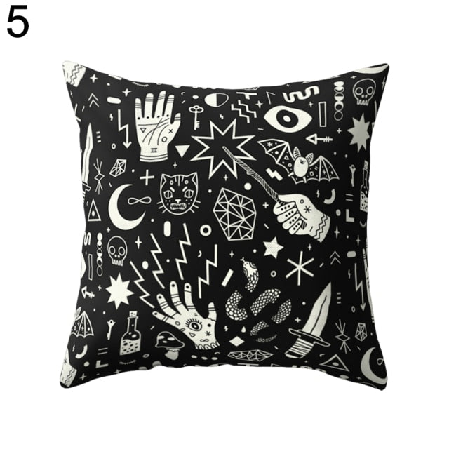 Black and White Geometric Home Pillow Case