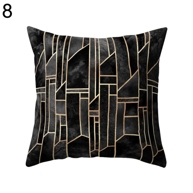 Black and White Geometric Home Pillow Case