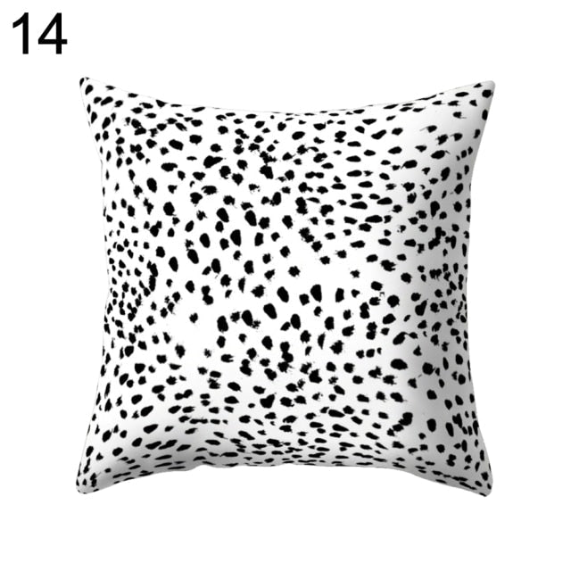 Black and White Geometric Home Pillow Case