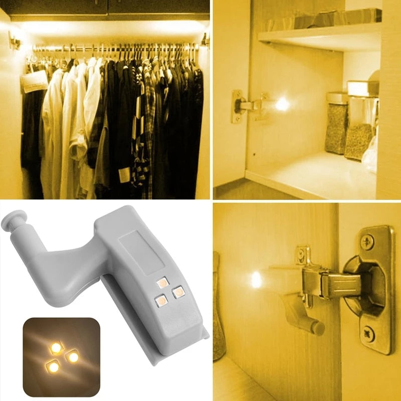 10er-Set LED-Scharnier-Sensorleuchten für Kleiderschränke