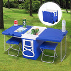 Multi Function Foldable Rolling Cooler Box Picnic Set