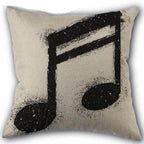 Decorative Musical Notes Pillow Case