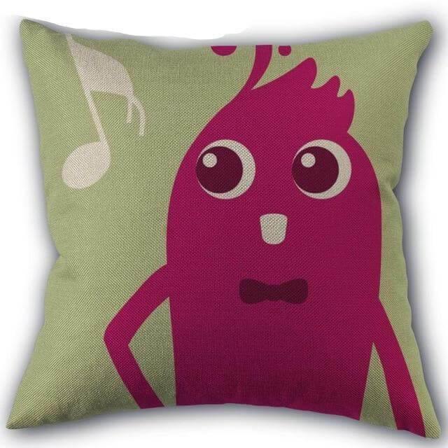 Decorative Musical Notes Pillow Case