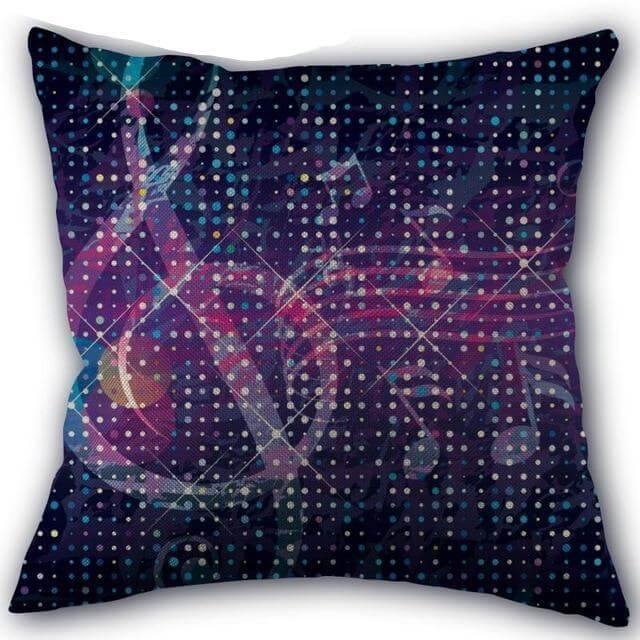 Decorative Musical Notes Pillow Case