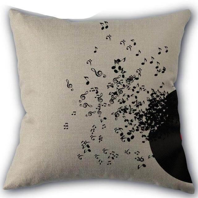 Decorative Musical Notes Pillow Case