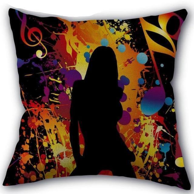 Decorative Musical Notes Pillow Case