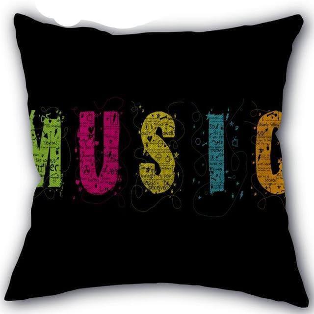 Decorative Musical Notes Pillow Case