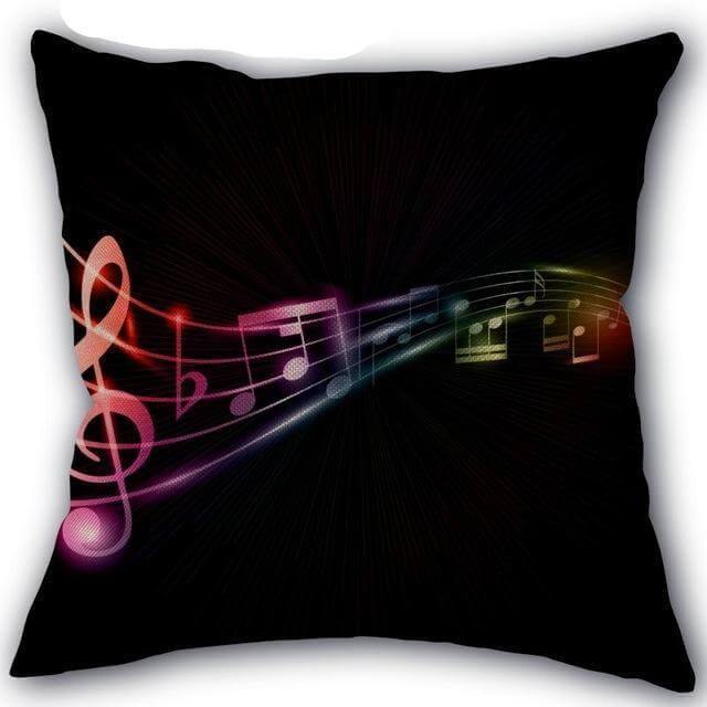 Decorative Musical Notes Pillow Case