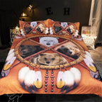 3PCS 3D Wild Animal Native American Dreamcatcher Duvet Cover Bedding Set