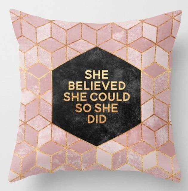 Irregular Triangle Pattern Pillow Case