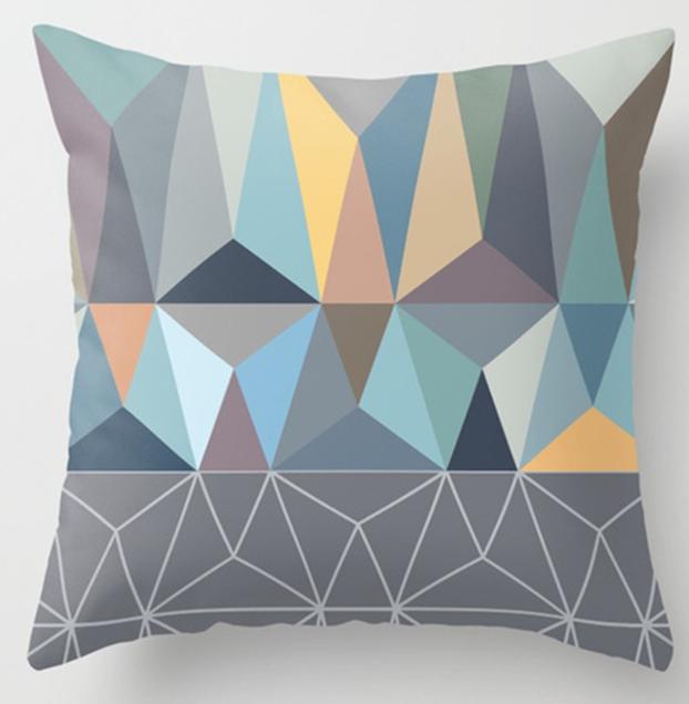 Irregular Triangle Pattern Pillow Case