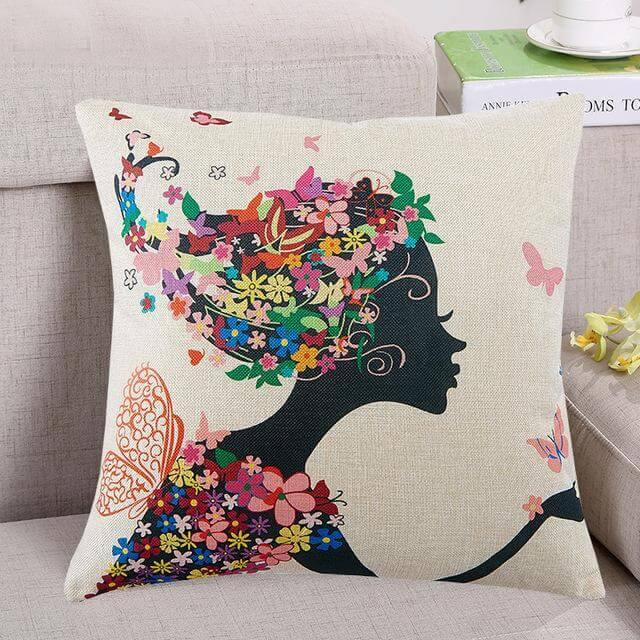 Decorative Tree Printed Pillow Case