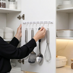 Self-Adhesive Hook Strip for Kitchen & Bathroom (2 pcs.)