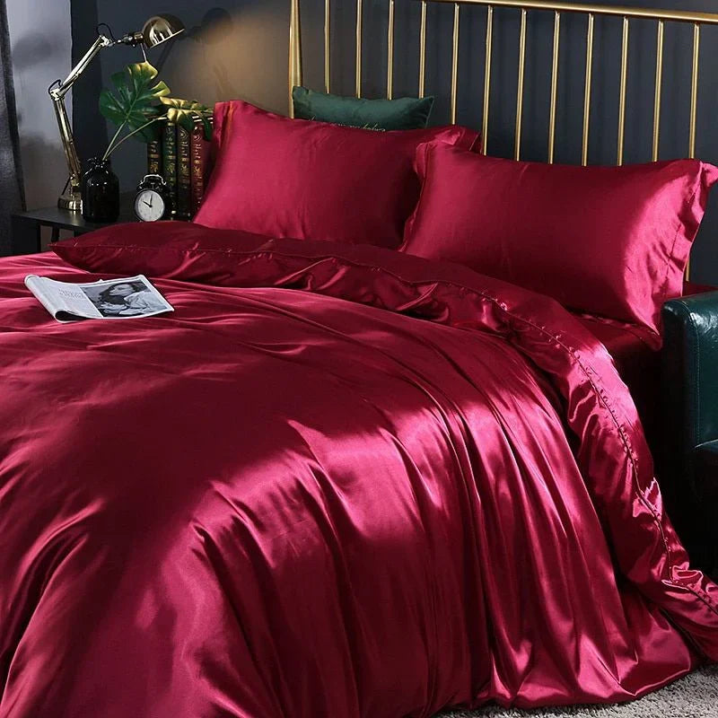 Elegant Satin Silk Bedding Set