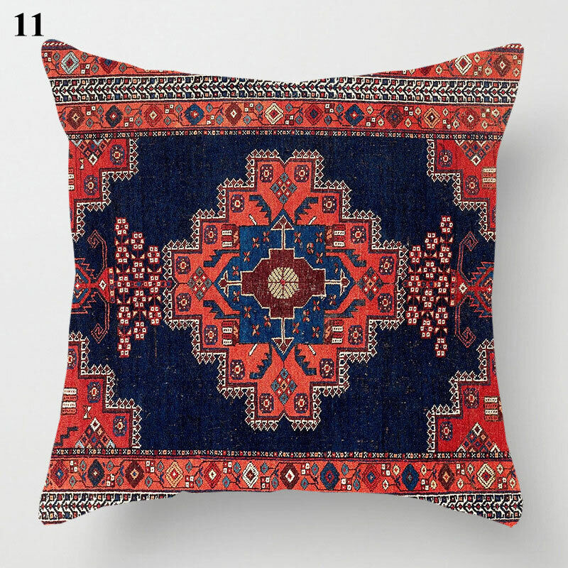 Ethnic Boho Mandala Print Throw Pillow Case