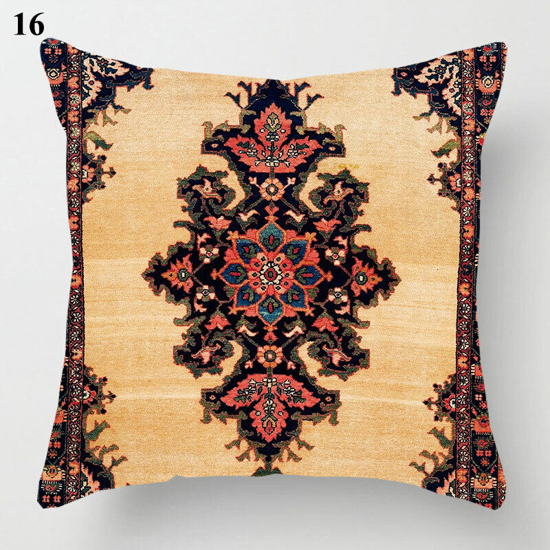 Ethnic Boho Mandala Print Throw Pillow Case