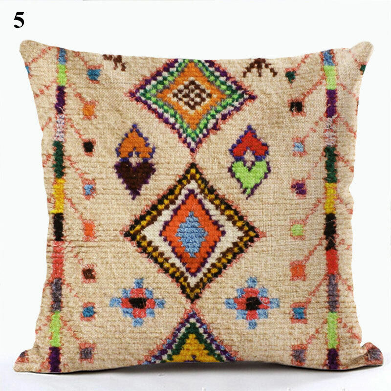 Ethnic Boho Mandala Print Throw Pillow Case