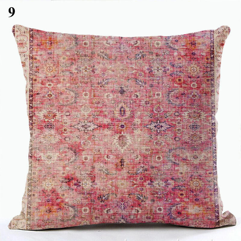 Ethnic Boho Mandala Print Throw Pillow Case