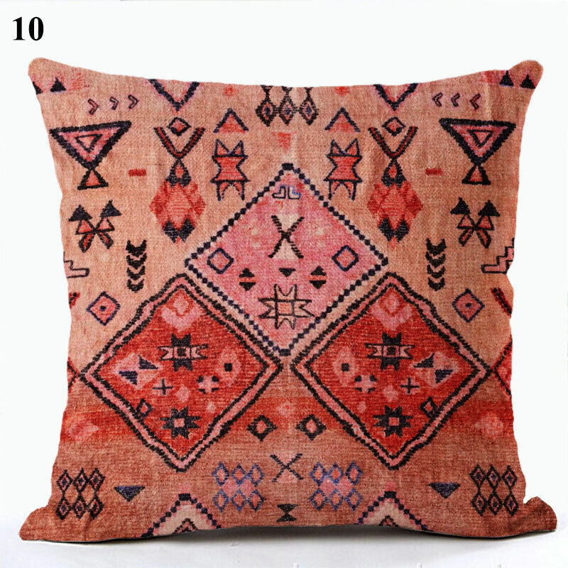 Ethnic Boho Mandala Print Throw Pillow Case