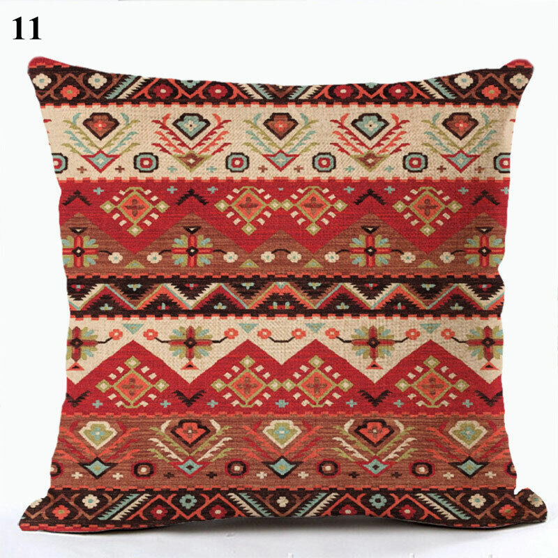 Ethnic Boho Mandala Print Throw Pillow Case