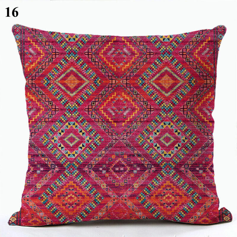 Ethnic Boho Mandala Print Throw Pillow Case