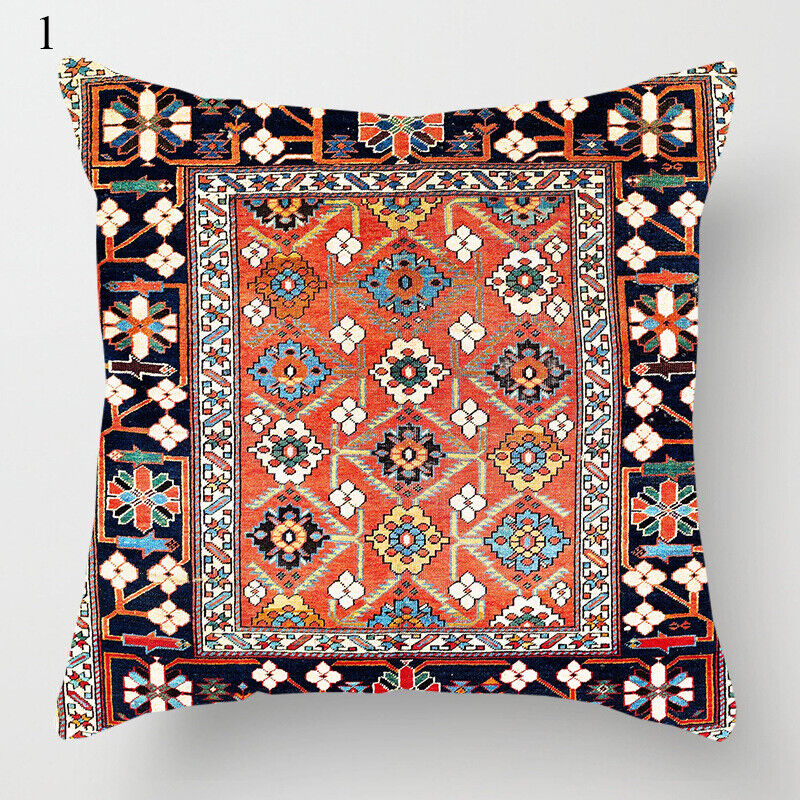 Ethnic Boho Mandala Print Throw Pillow Case