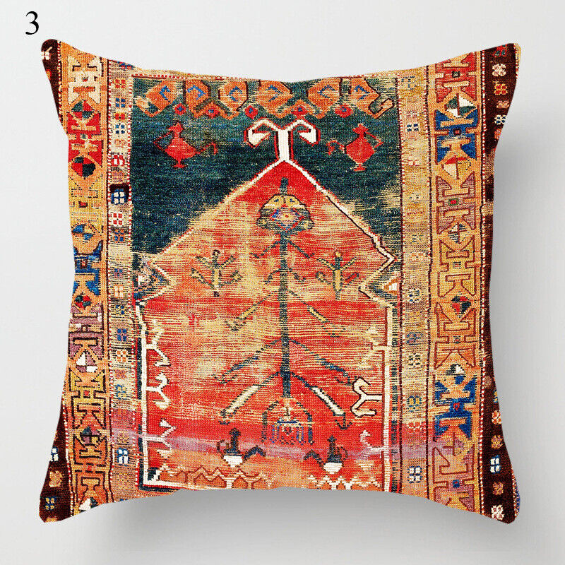Ethnic Boho Mandala Print Throw Pillow Case