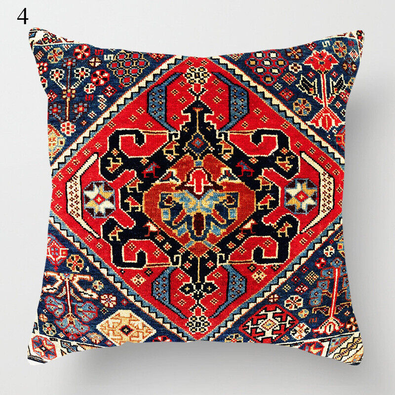 Ethnic Boho Mandala Print Throw Pillow Case