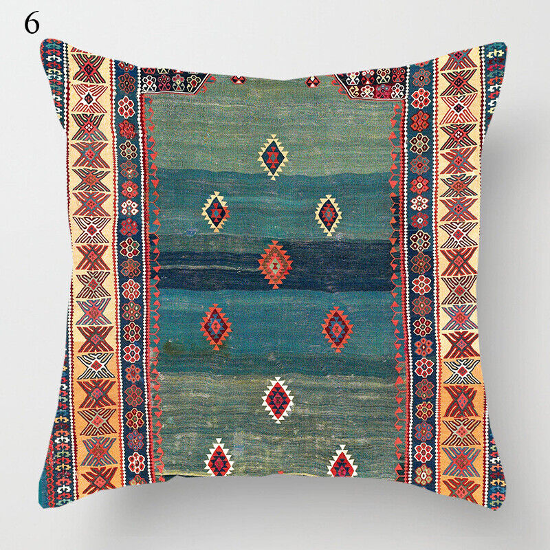 Ethnic Boho Mandala Print Throw Pillow Case