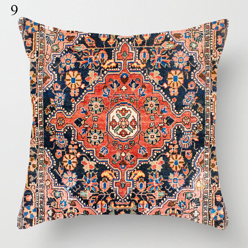 Ethnic Boho Mandala Print Throw Pillow Case