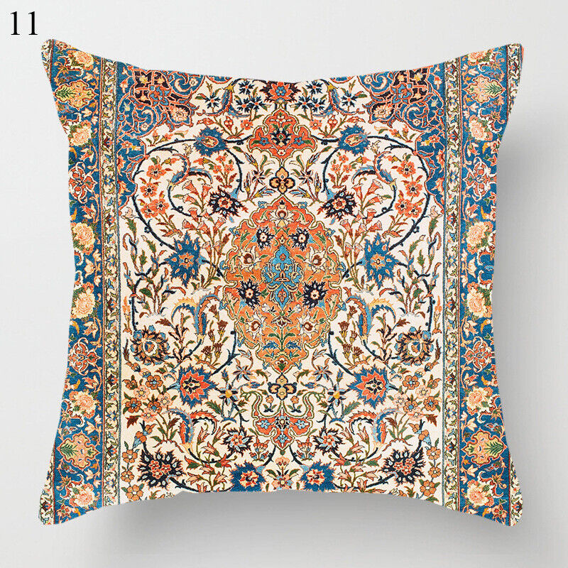 Ethnic Boho Mandala Print Throw Pillow Case
