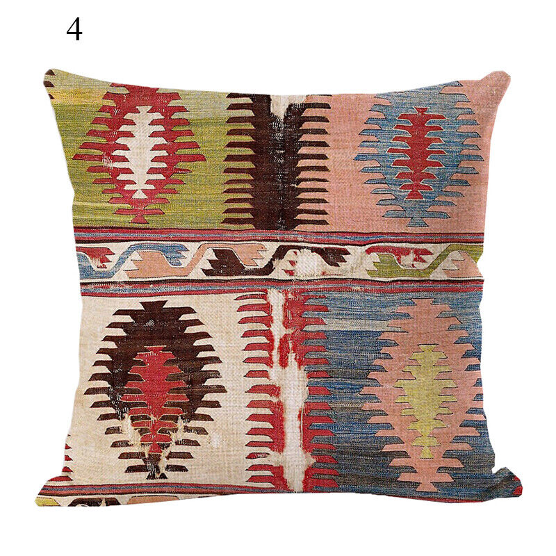 Ethnic Boho Mandala Print Throw Pillow Case