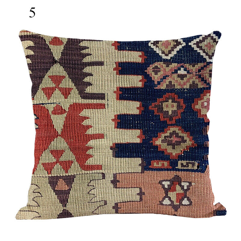 Ethnic Boho Mandala Print Throw Pillow Case
