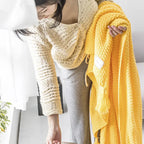 Scandinavian Knitted Wool Blanket - Aurora