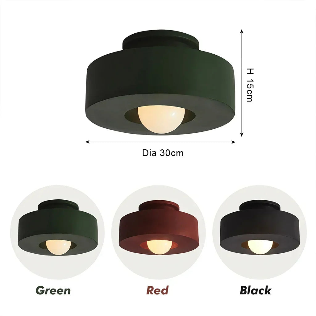 Minimalistische LED-Deckenleuchte aus Kunstharz, 11,8 Zoll