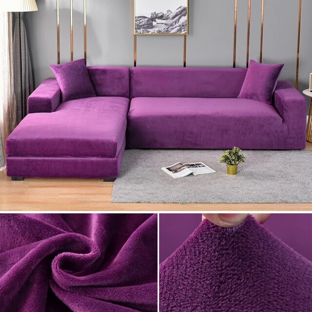 Velvet Stretch Sofa Cover