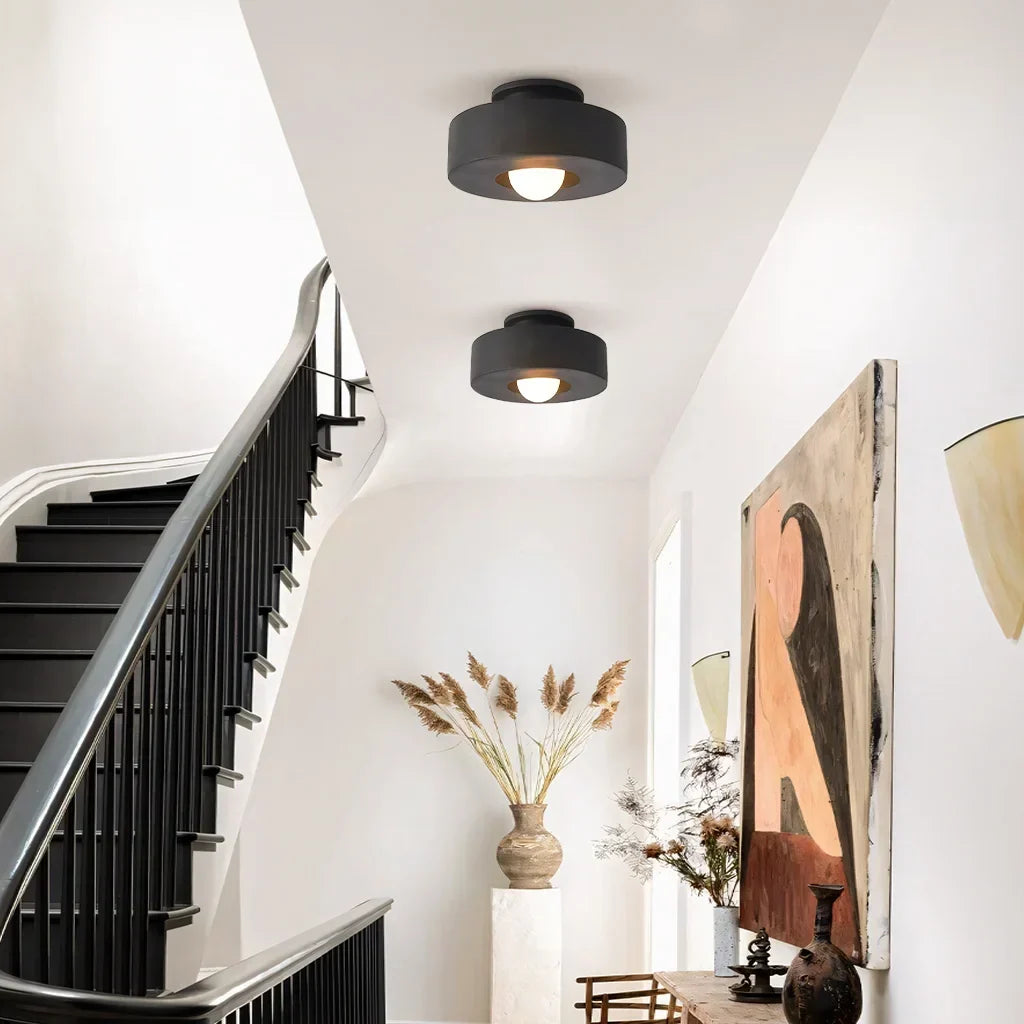 Minimalistische LED-Deckenleuchte aus Kunstharz, 11,8 Zoll